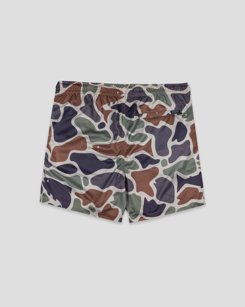 Baseballism Fishing Club Angler Camo Diamond Air Mesh Shorts Youth