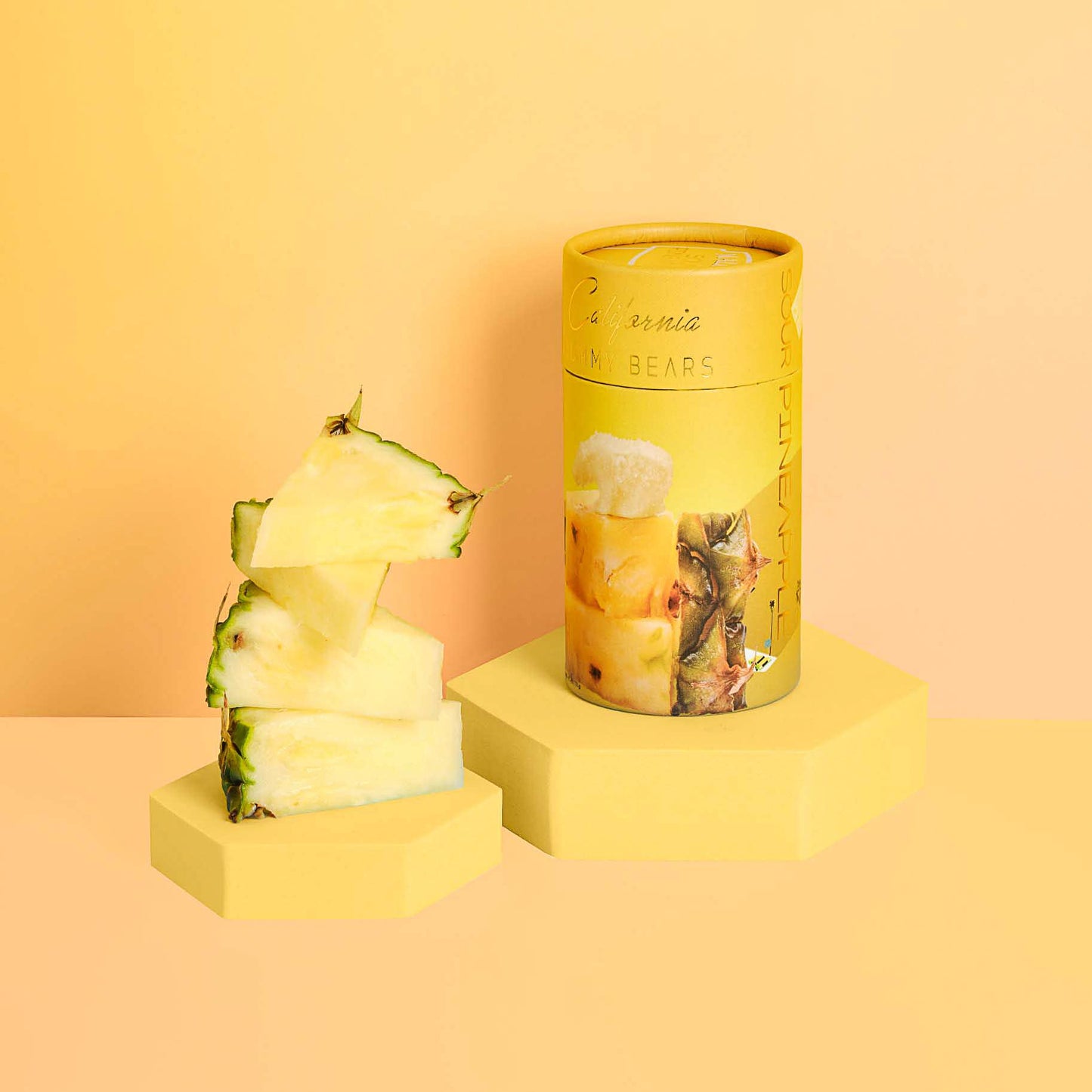 California Gummy Bears - Malibu Sour Pineapple organic gummy bears