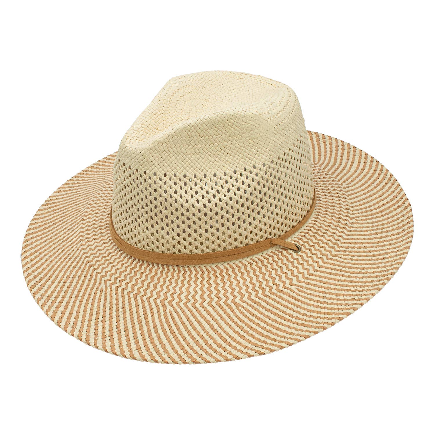 Peter Grimm: Peru Toyo Straw Brown Band Beach Sun Resort Hat