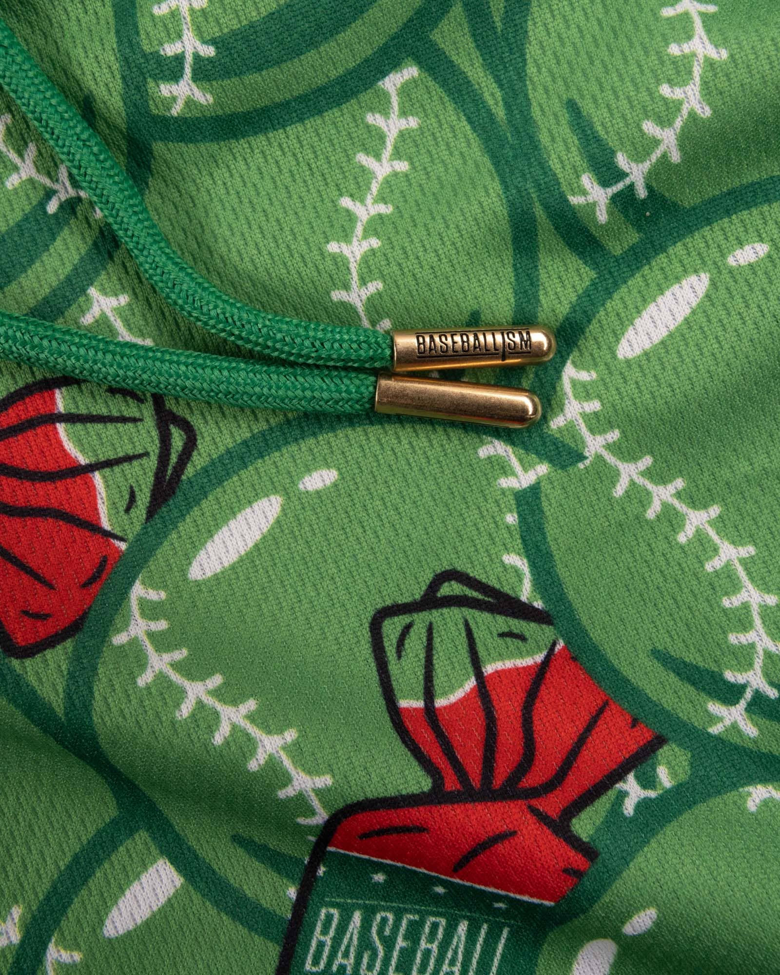 Baseballism: Doubles and Bubbles Diamond Air Mesh Shorts (Walk-Off Watermelon) - Youth