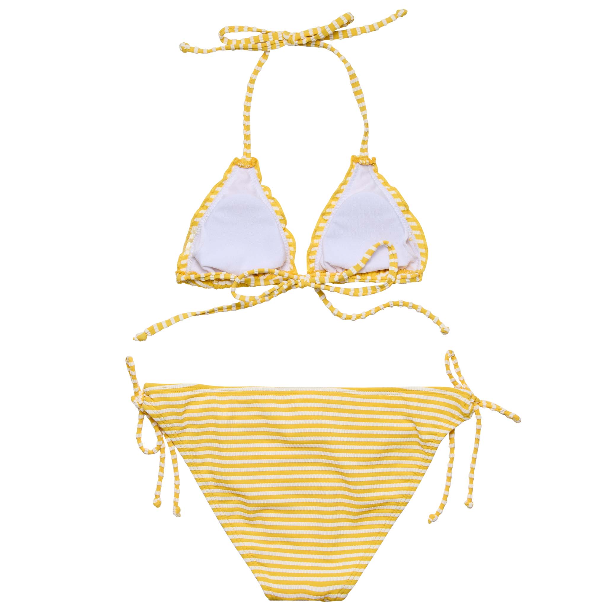 Snapper Rock Swimwear Juniors Triangle Bikini (Sunshine Stripe)