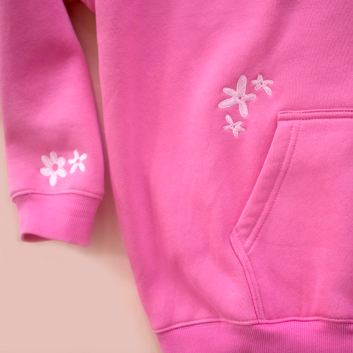 All Swell Surf: Surfer Girl Bloom Embroidered Hoodie - Adult