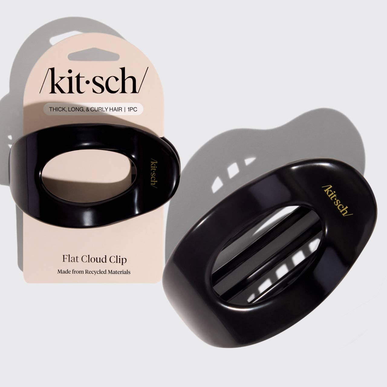 KITSCH: Large Flat Cloud Clip - Black