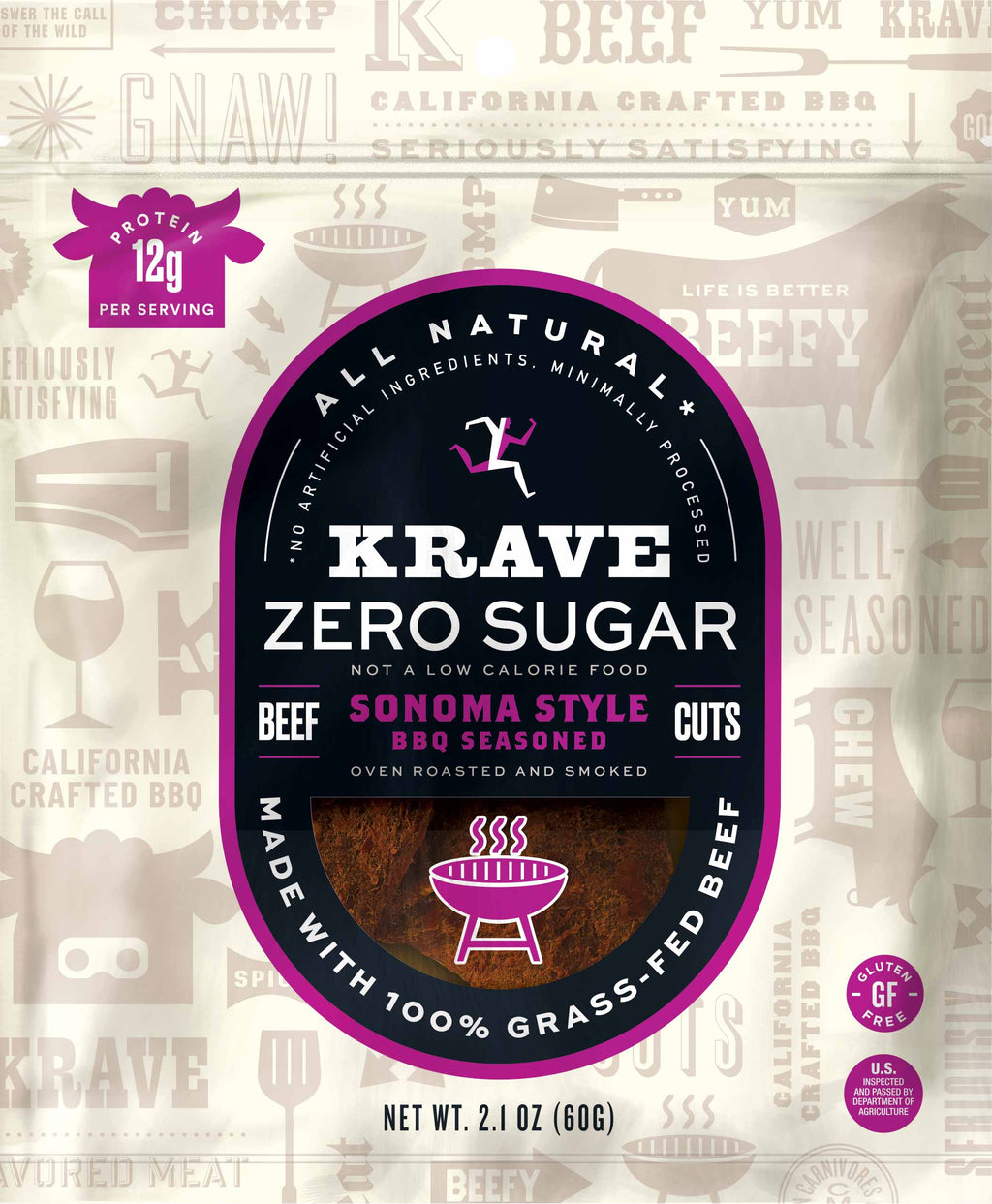 KRAVE: Sonoma Style BBQ Zero Sugar Jerky