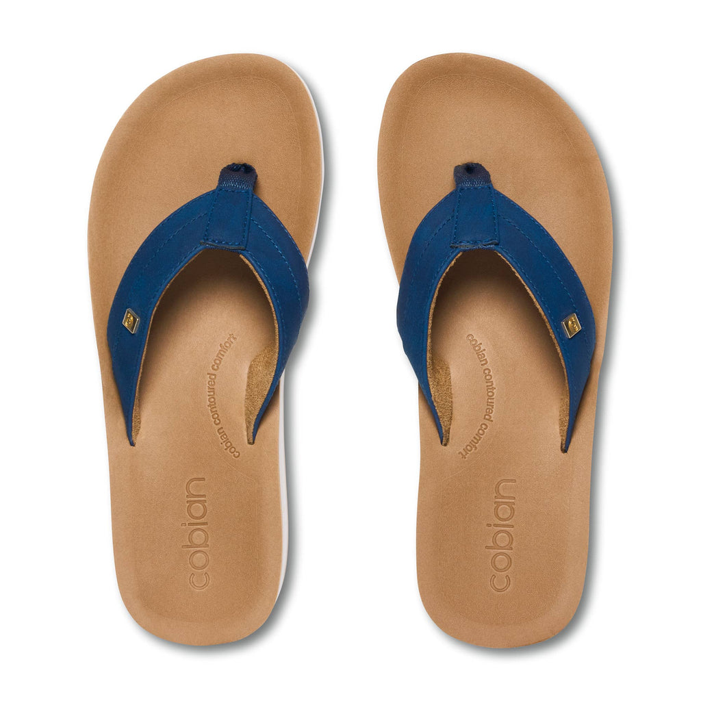 Cobian: Women's Reya Rise Navy Wedge Sandal with Contoured Footbed