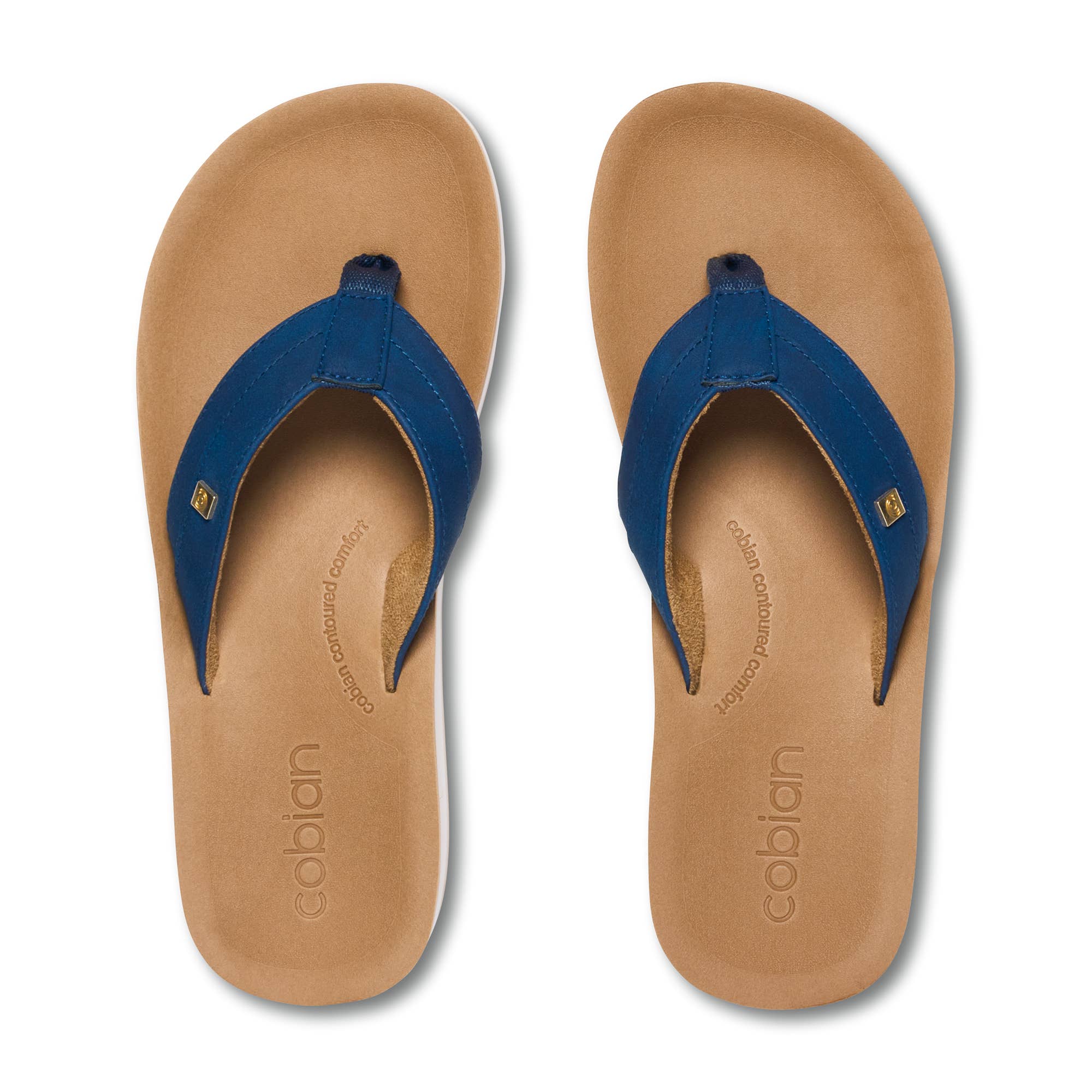 Cobian: Women's Reya Rise Navy Wedge Sandal with Contoured Footbed