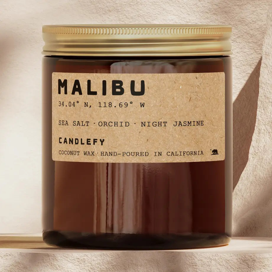 Candlefy Malibu Candle (Sea Salt, Orchid and Night Jasmine)