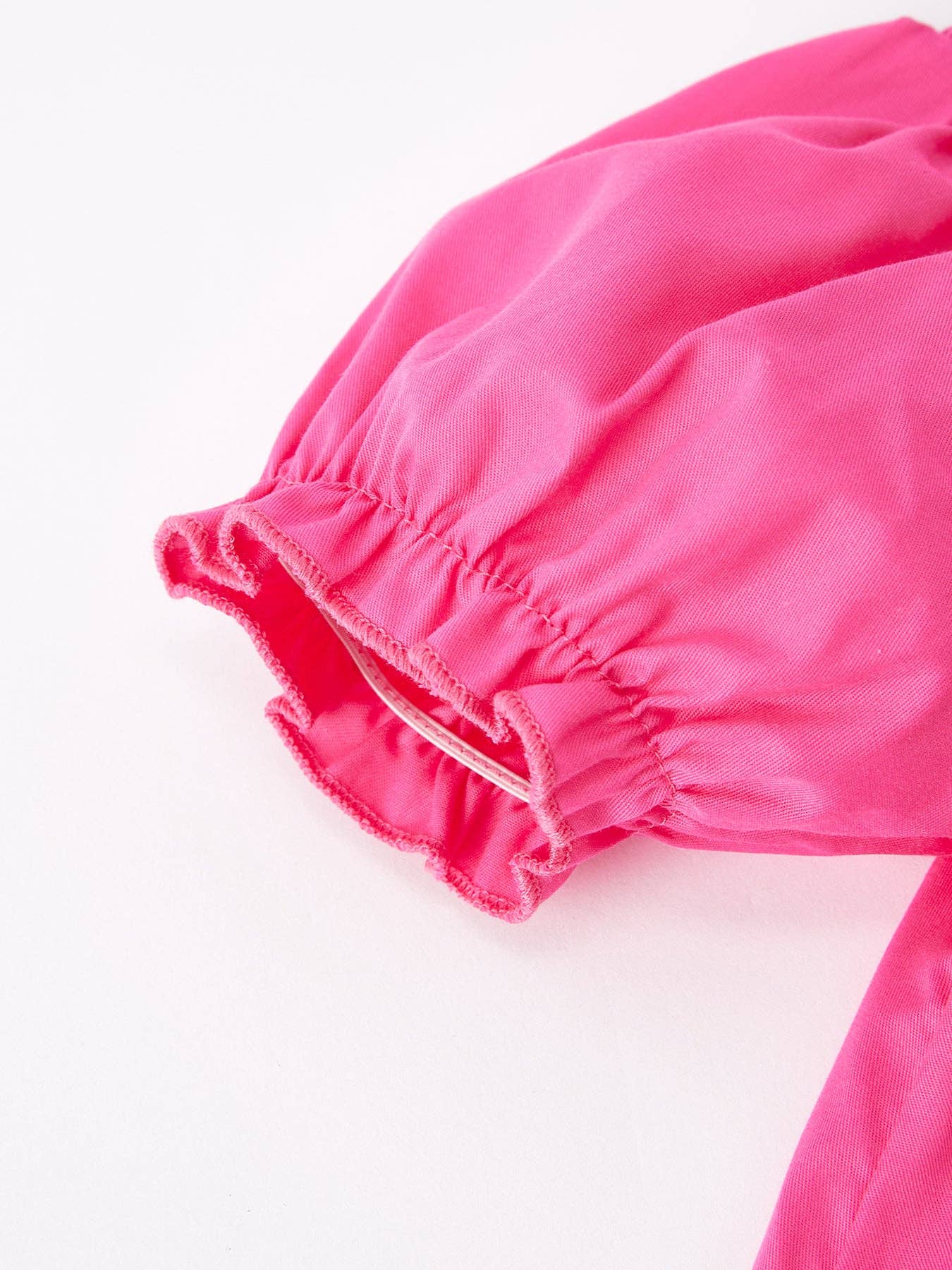 Rylee Faith: Girls Bow Smocking Embroidery Hot Pink Dress