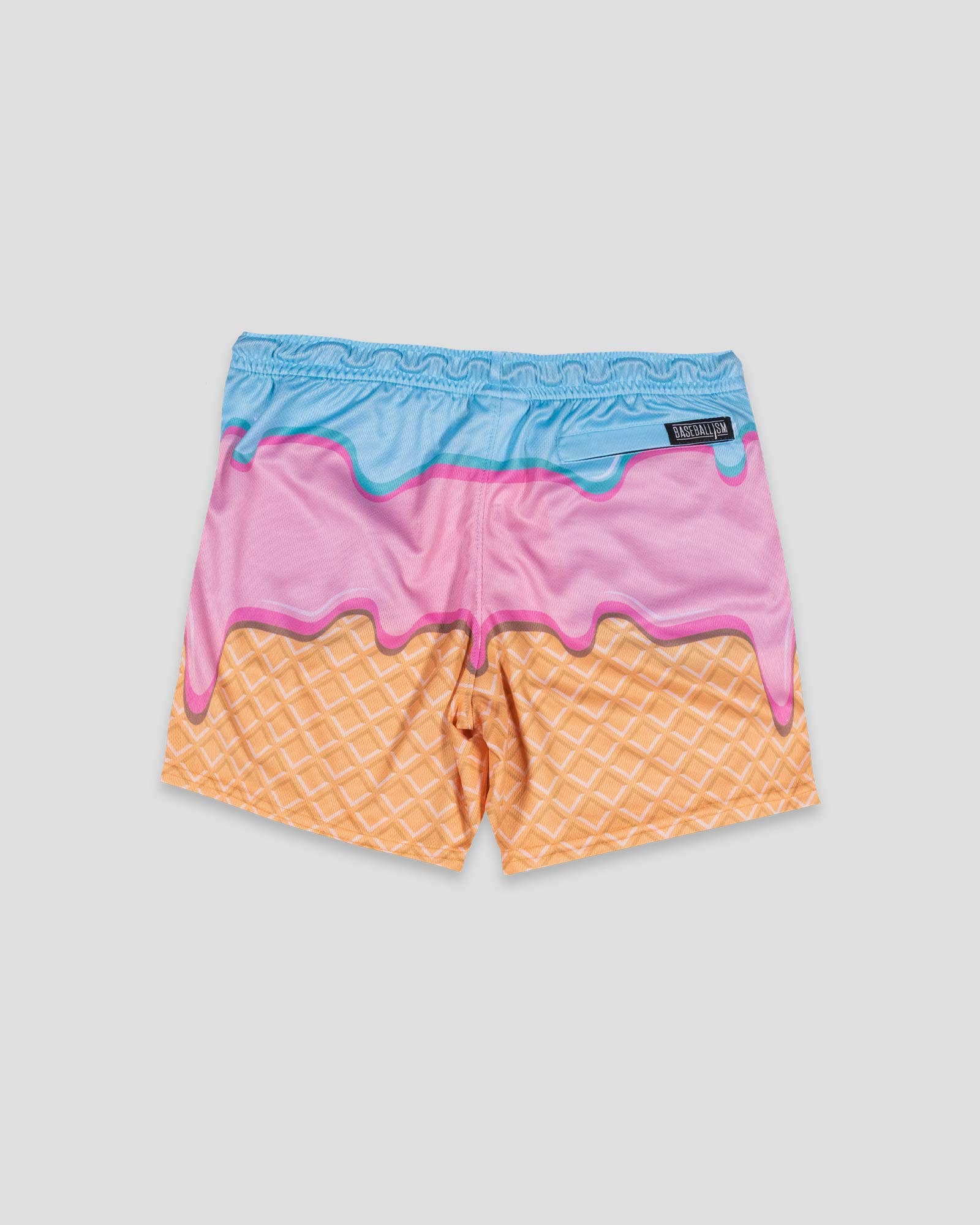 Baseballism: Flag Man Ice Cream Sundae Air Mesh Shorts - Youth