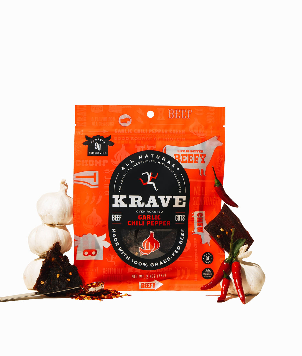 KRAVE: Garlic Chili Pepper Beef Jerky