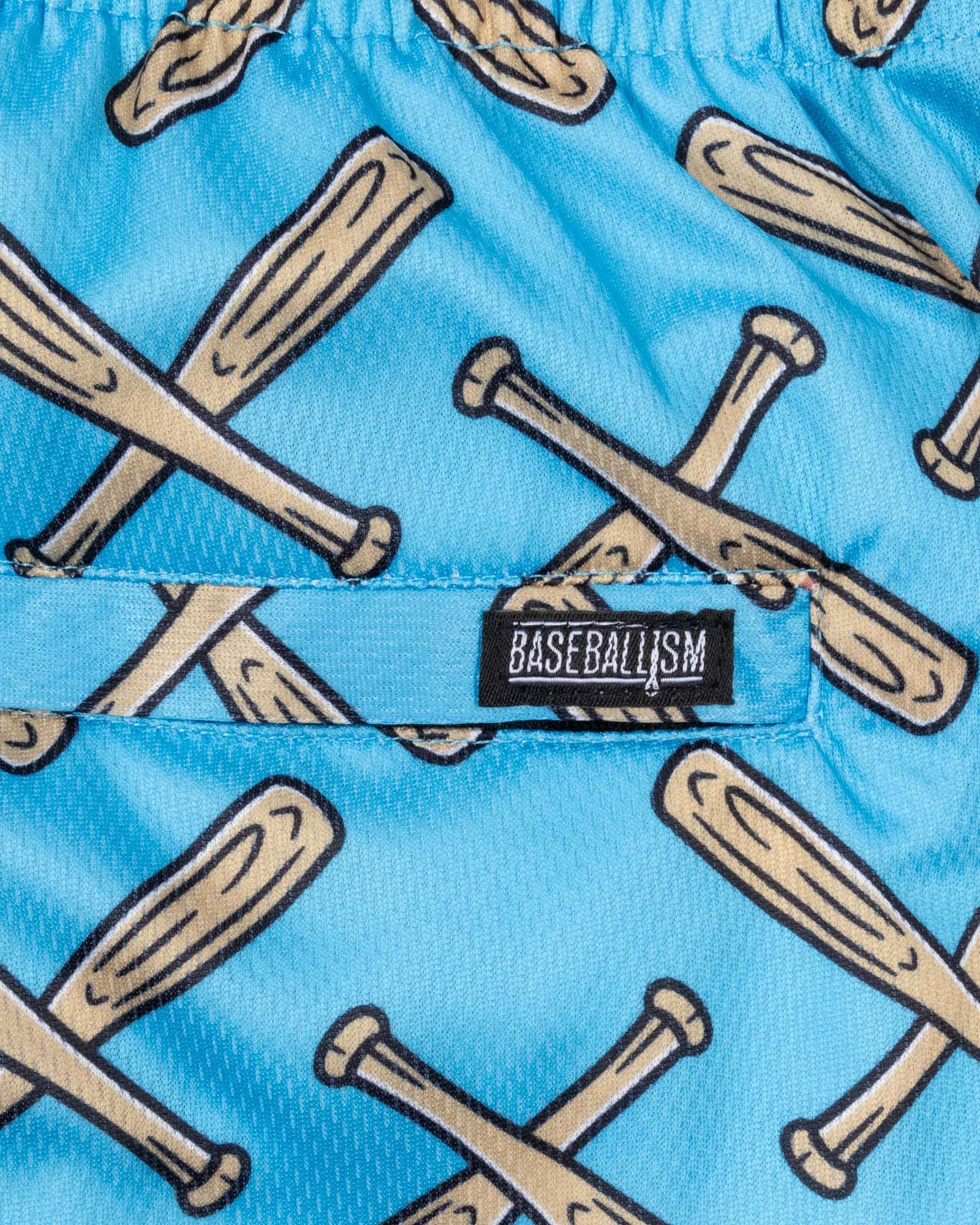 Baseballism: Heavy Hitters Diamond Air Mesh Shorts - Youth