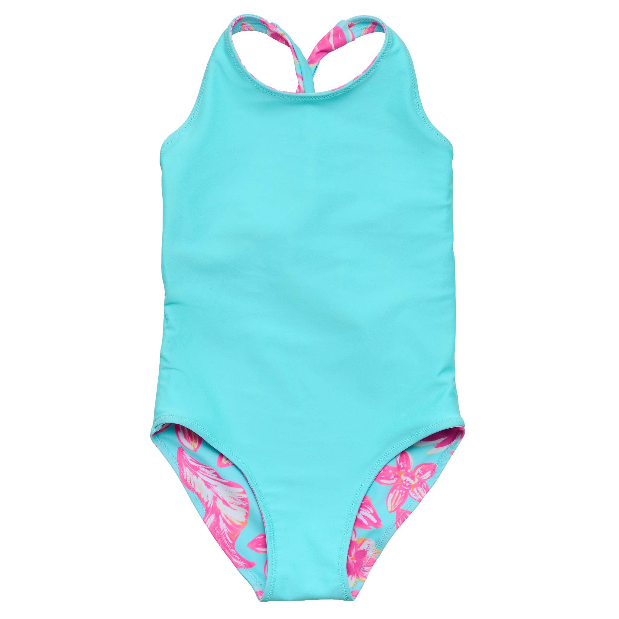Snapper Rock Swimwear Tween X-Back Swimsuit (Tropical Glow)