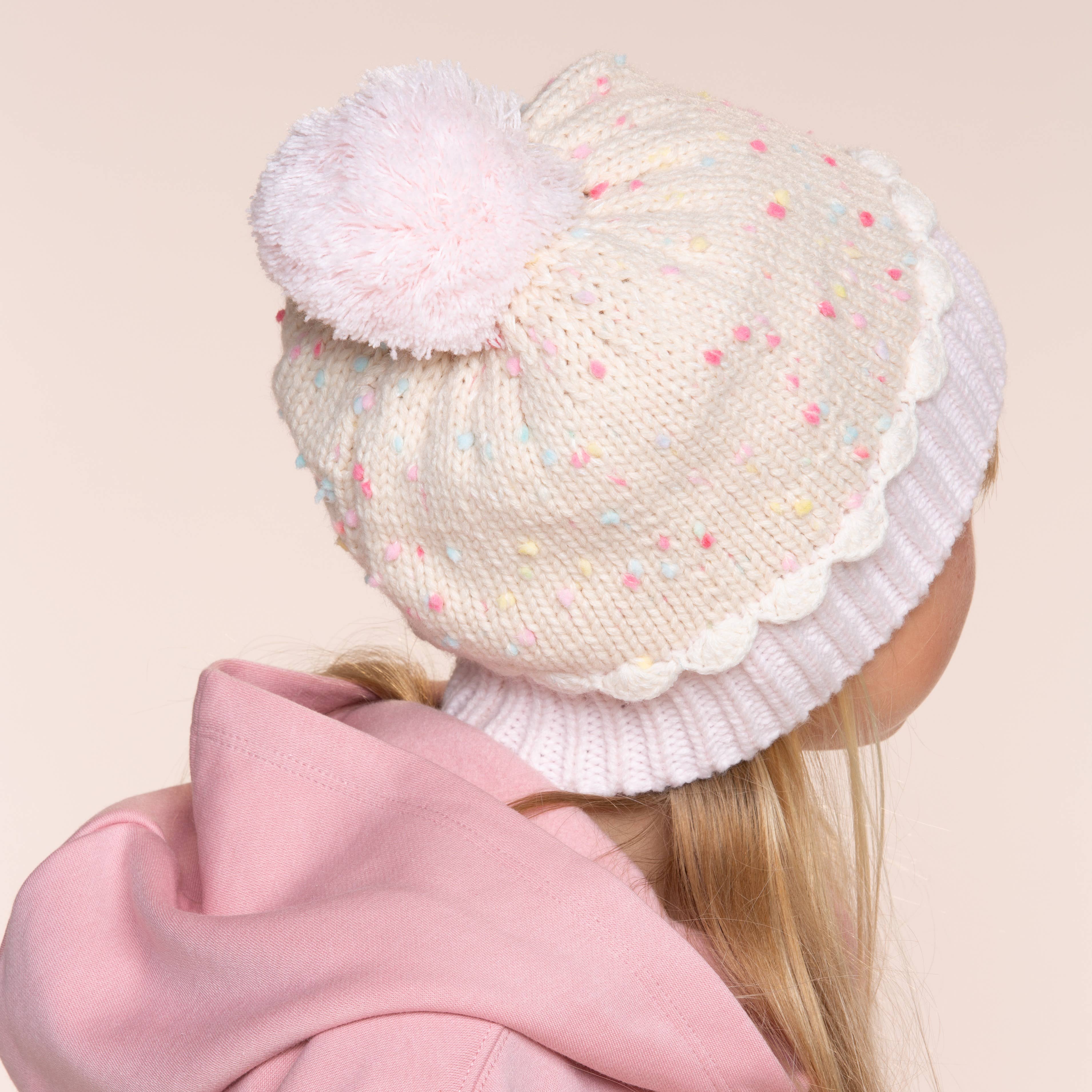 Peppercorn Kids: Knit Cupcake Beanie - Pastel Pink