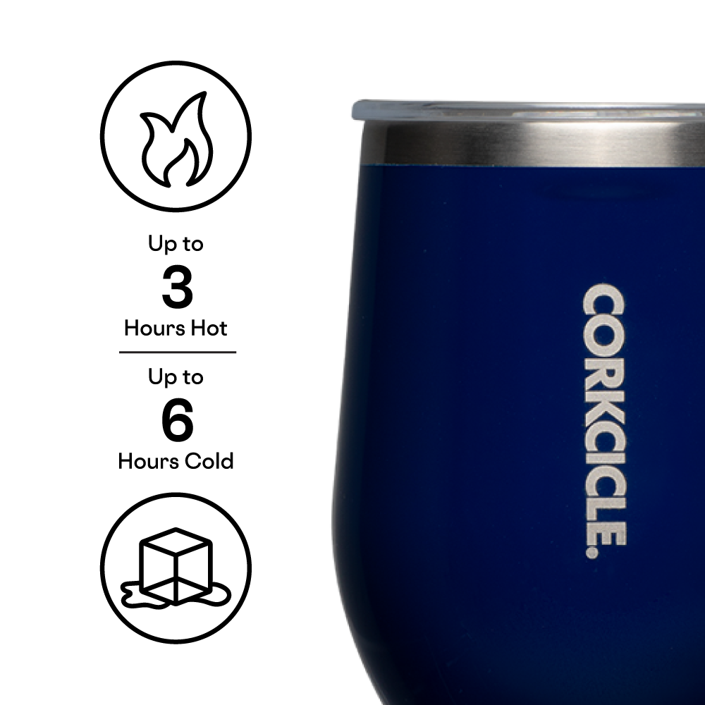 Corkcicle: Stemless - 12oz Gloss Midnight Navy