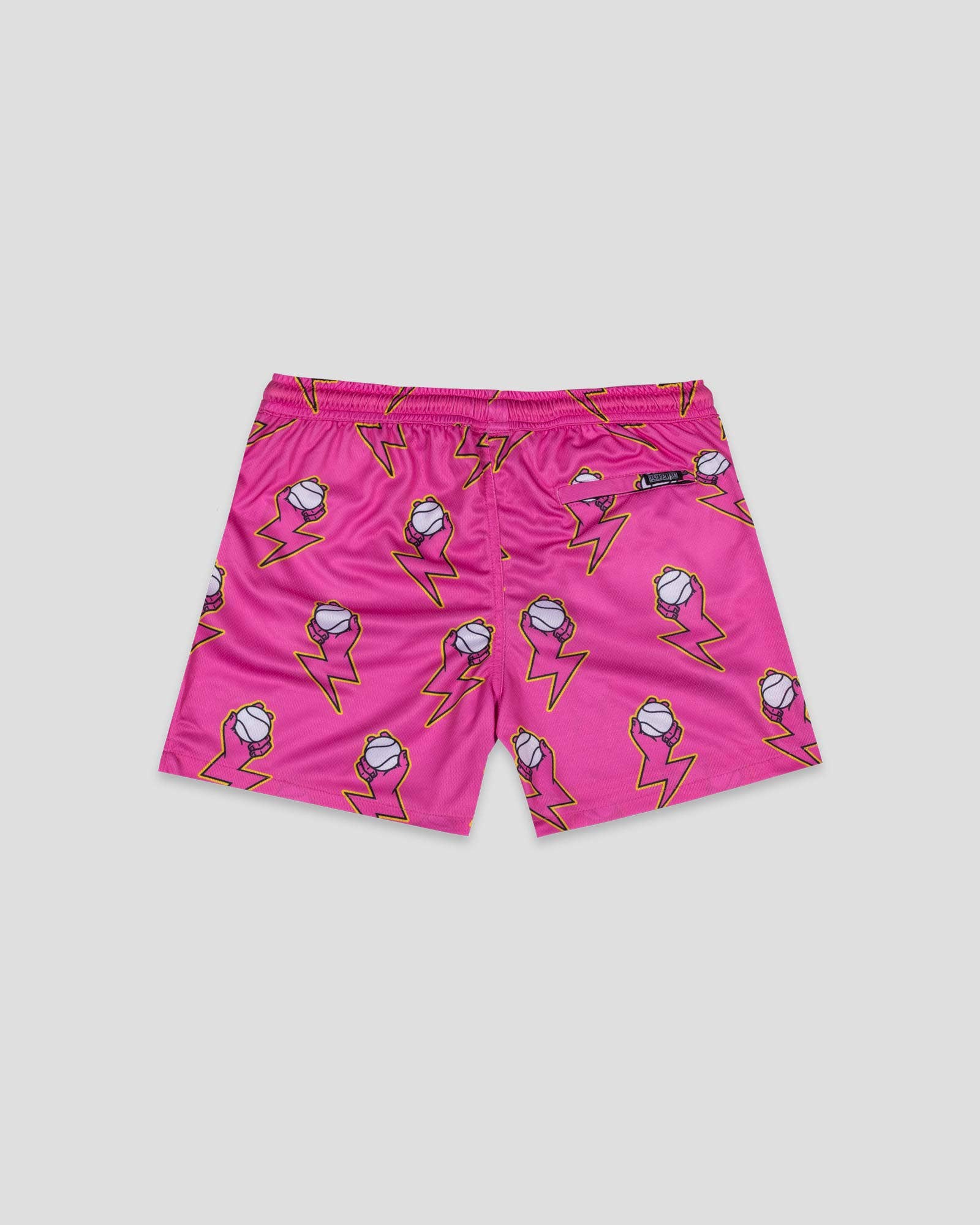 Baseballism: Electric Arms Diamond Air Mesh Shorts (Pink) - Youth