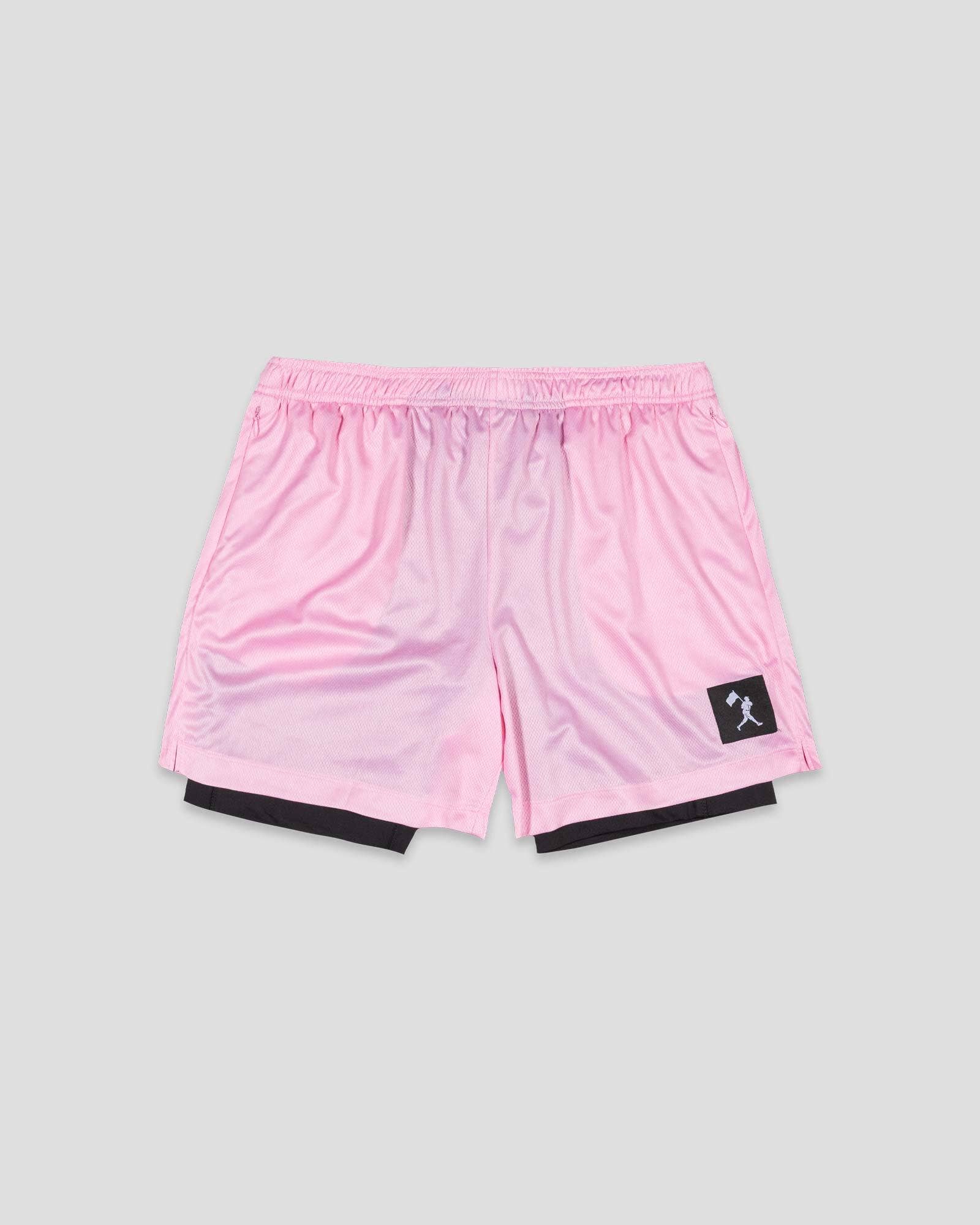 Baseballism: Diamond Air Liner Mesh Training Shorts (Pink) - Youth
