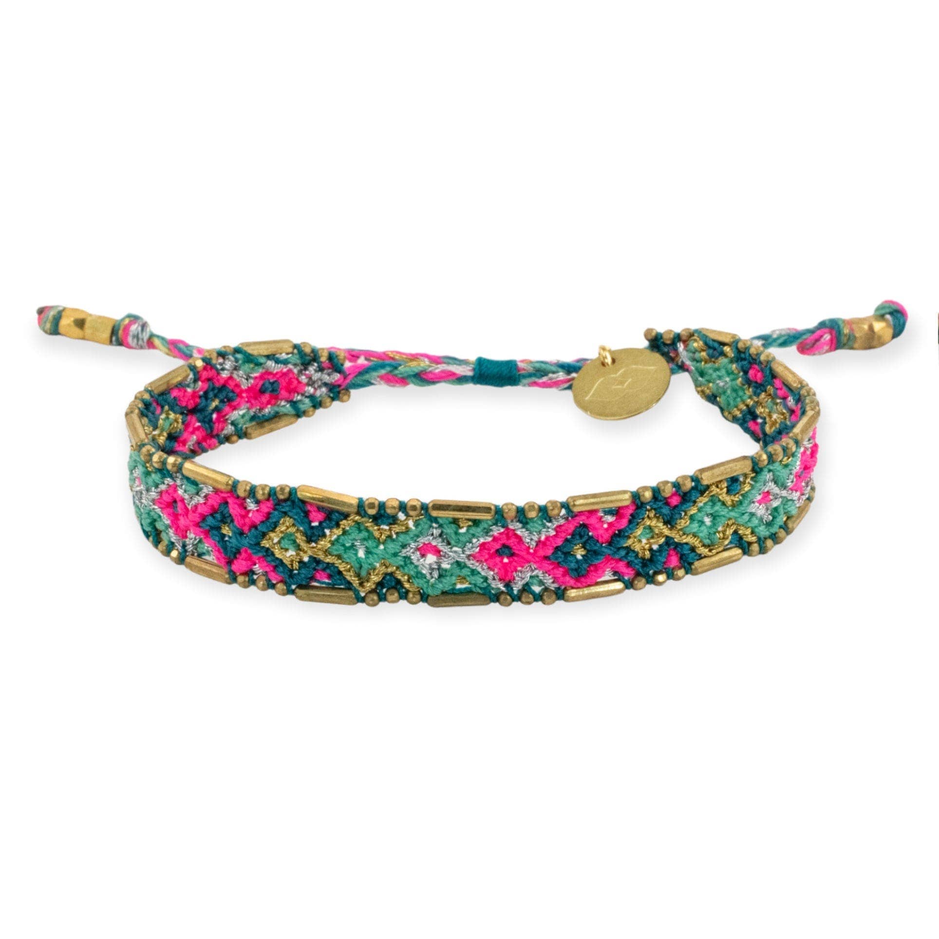 Love Is Project: Bali Metallic Friendship Bracelet - Aqua Starfish
