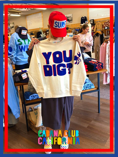 Cabana Club California You Dig? Crabby Crewneck