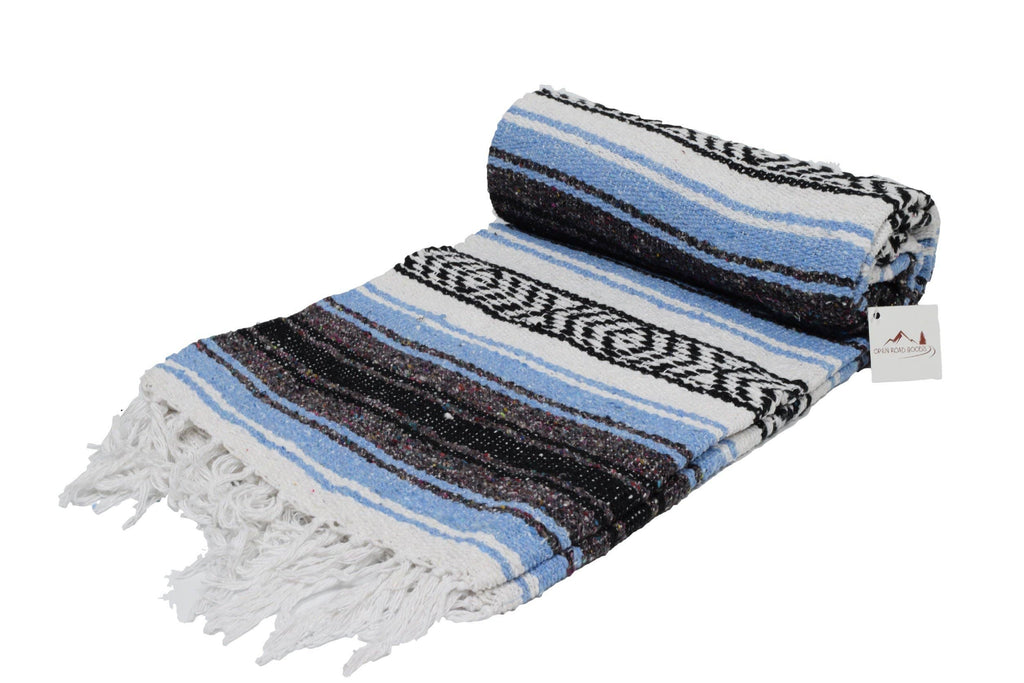 West Path: Mexican Falsa Blanket - Light Blue