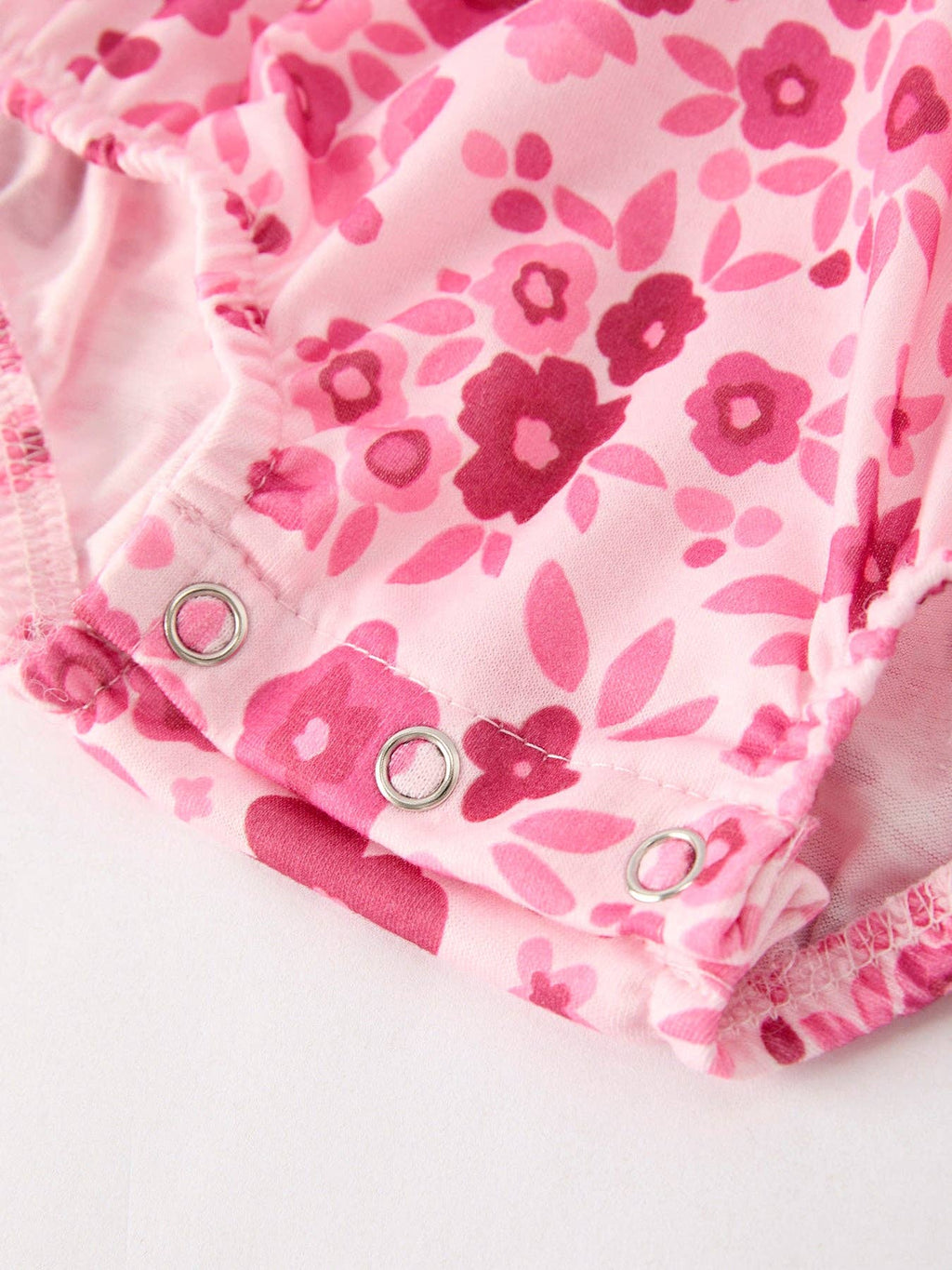 Rylee Faith: Boots Embroidered Short Sleeve Floral Baby Girl Romper