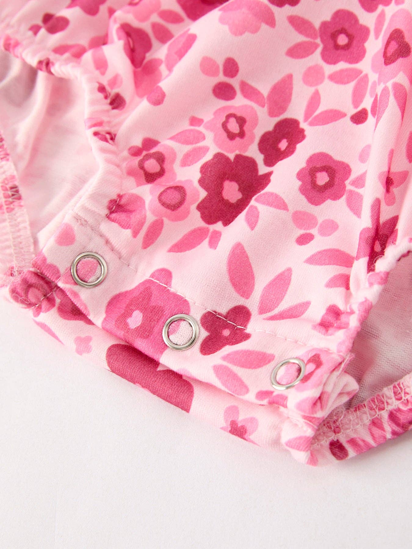 Rylee Faith: Boots Embroidered Short Sleeve Floral Baby Girl Romper