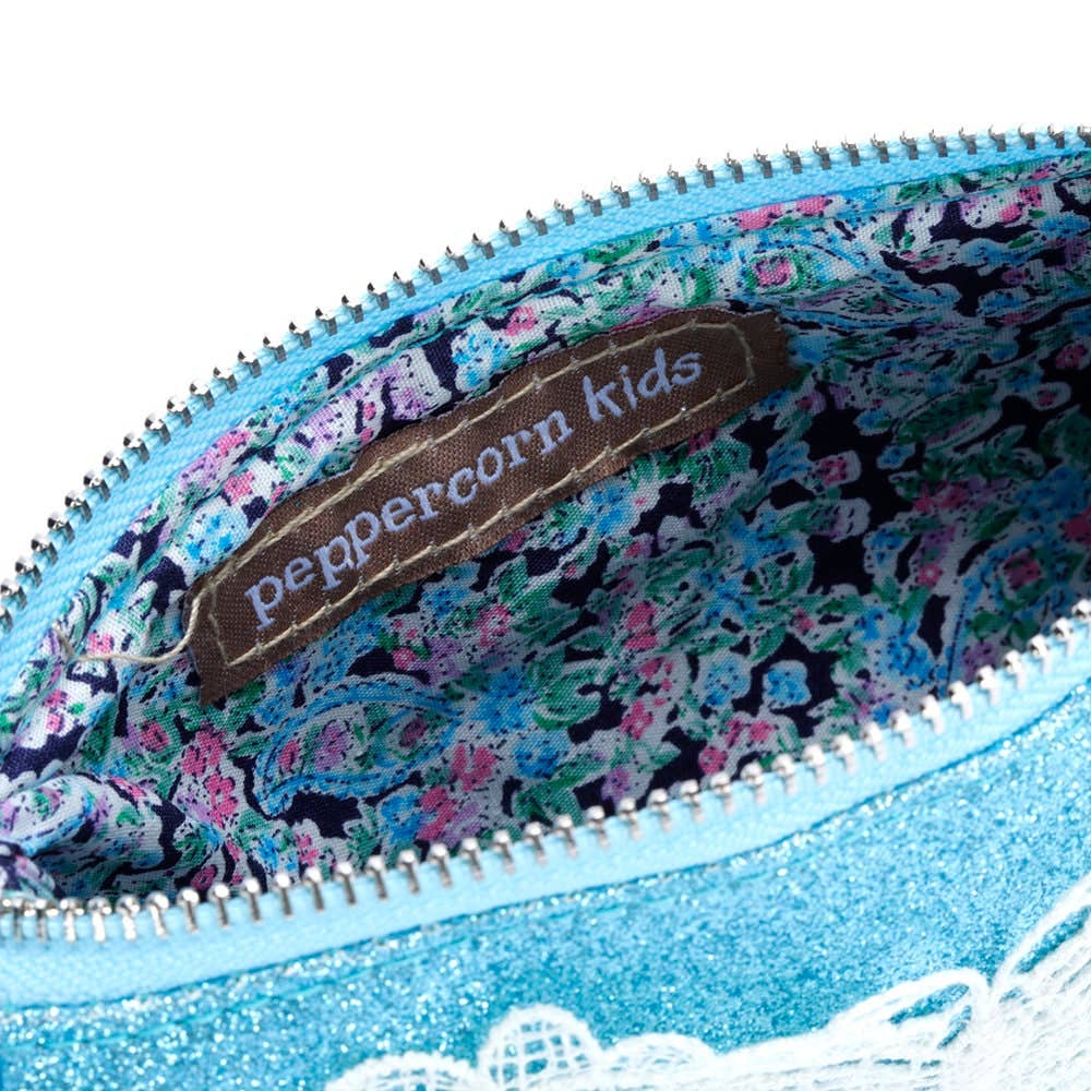 Peppercorn Kids Glitter Butterfly Purse - Blue
