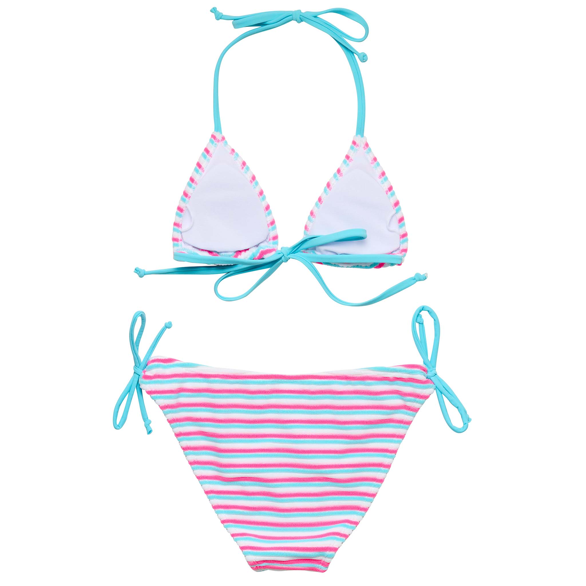 Snapper Rock Swimwear Juniors Triangle Bikini (Sorbet Stripe)