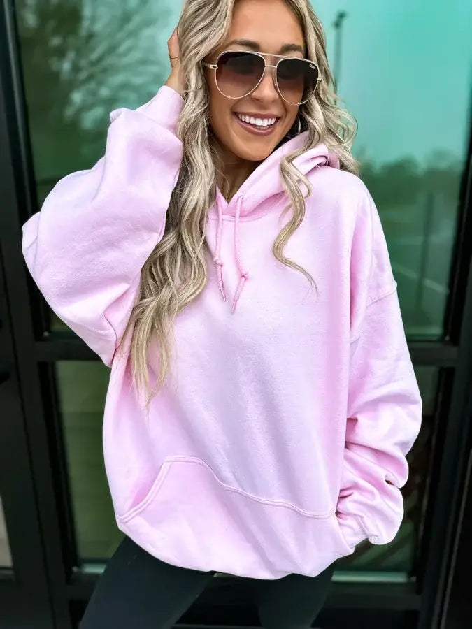 Birdie: Make Beautiful Things Happen Pink Graphic Hoodie
