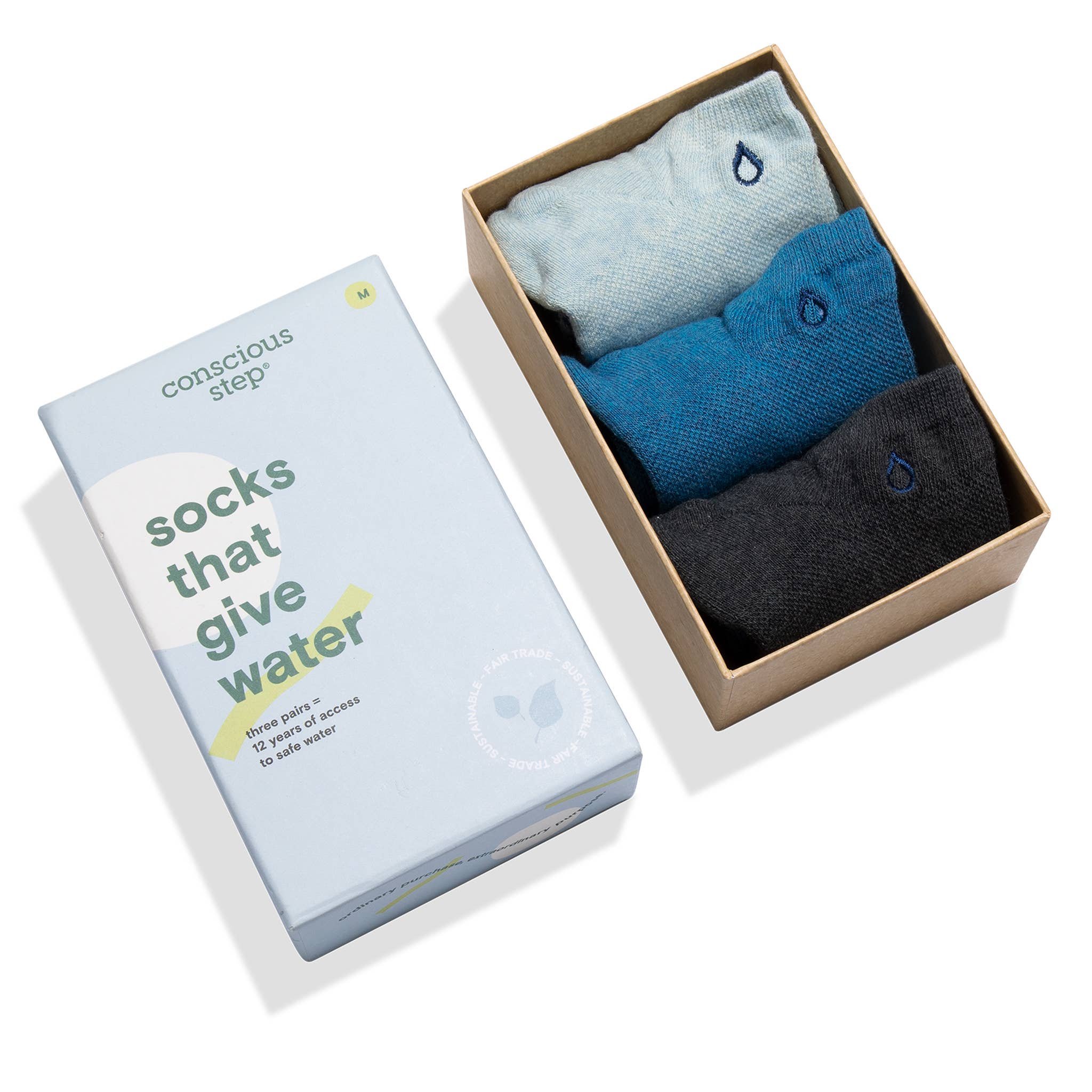 Conscious Step: Boxed Set Ankle Socks that Give Water