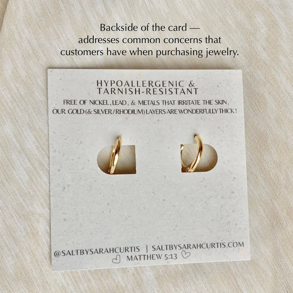 SALT by Sarah Curtis: Ruby Red Huggie Hoops