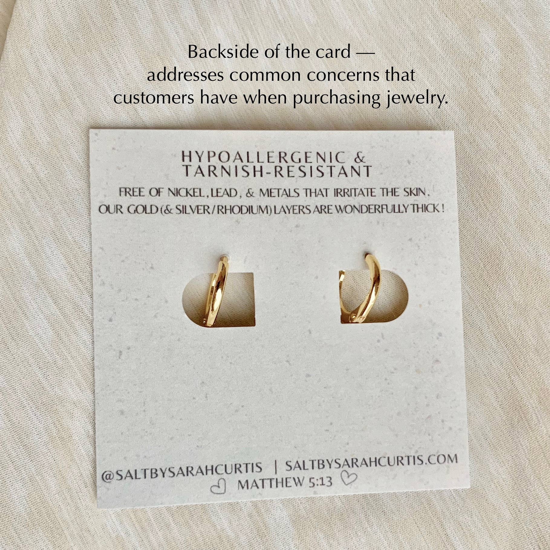 SALT by Sarah Curtis: Ruby Red Huggie Hoops