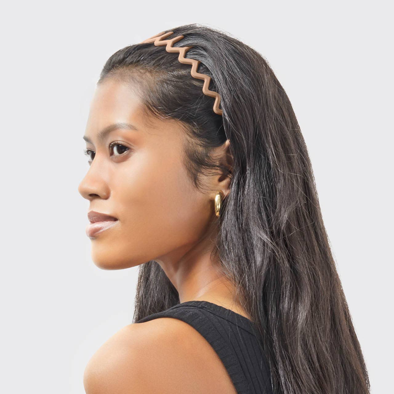 KITSCH Zig Zag Headband 2 piece Set (Neutral)