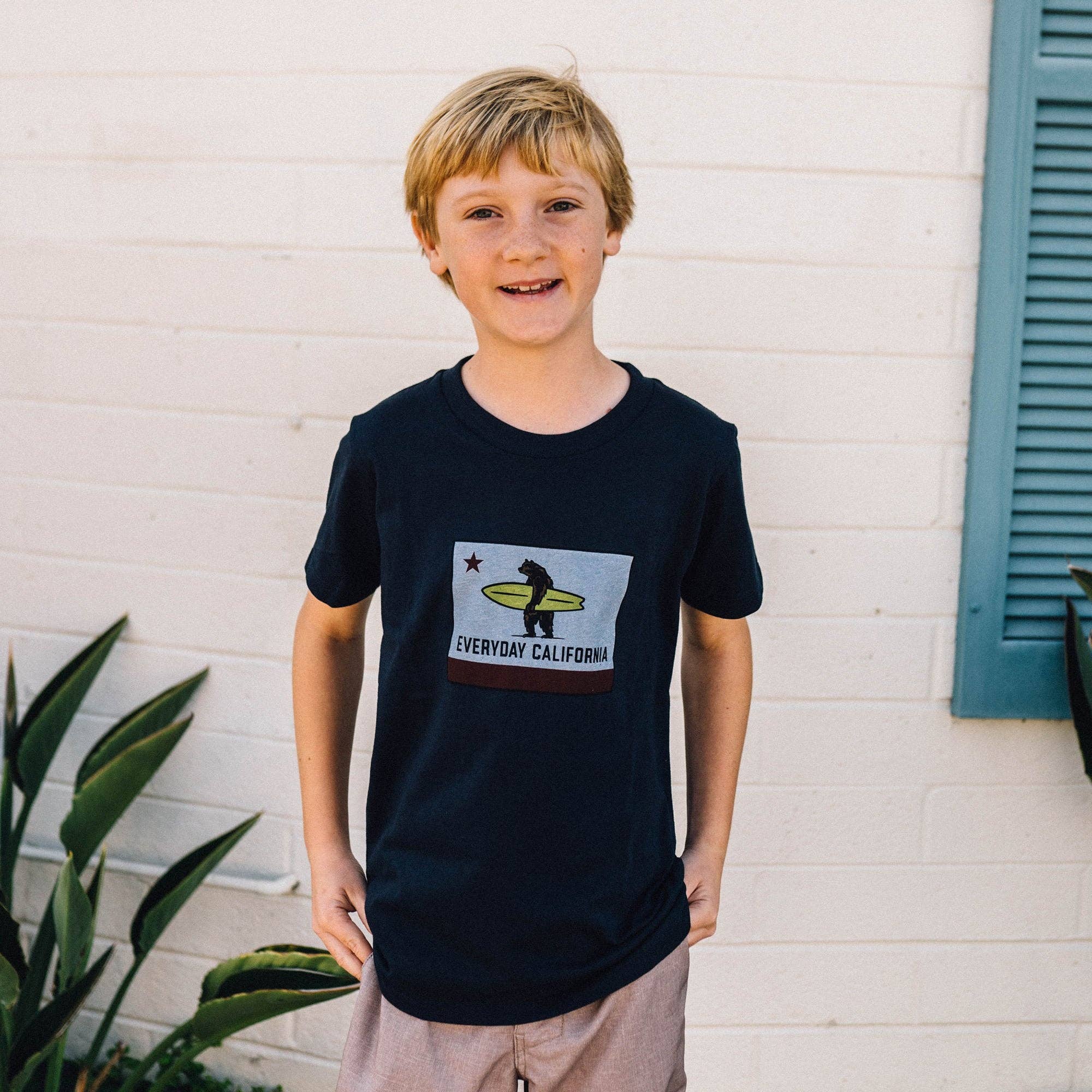 Everyday California: El Joven Tee - Kid's California Surfing Bear Tee
