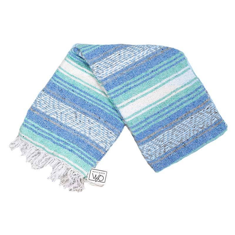 West Path: Mexican Falsa Blanket - Mint Blue Ocean