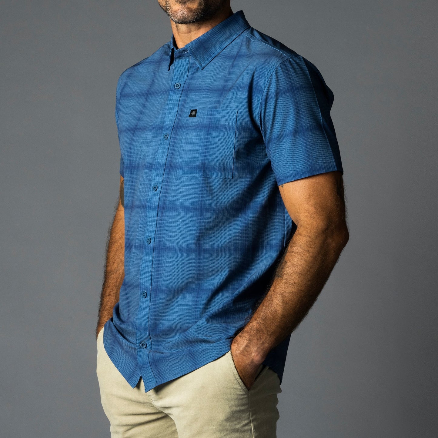 LAIRD: Men's Harbour Button Down Short Sleeve Shirt