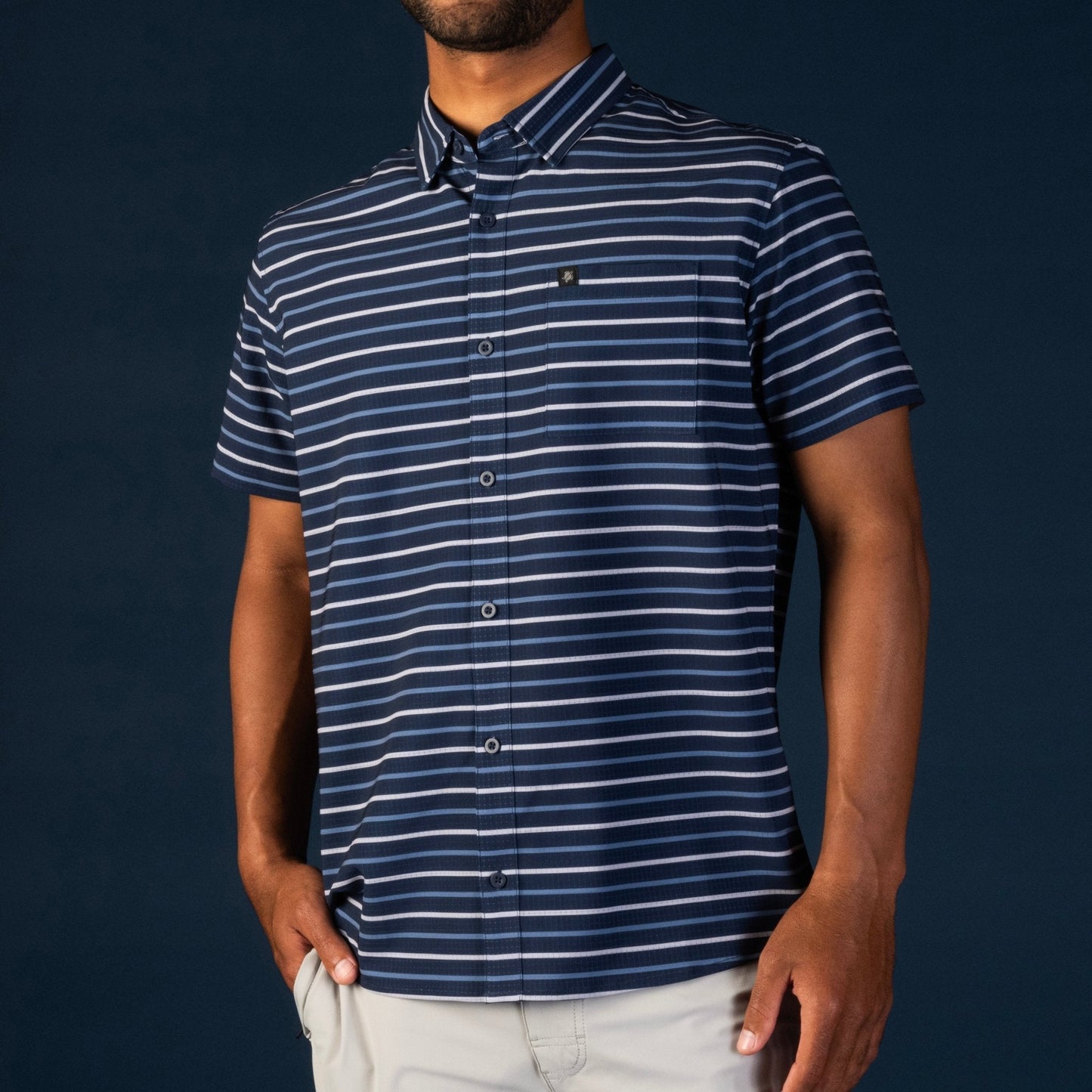 LAIRD: Men's Harbour Button Down Short Sleeve Shirt