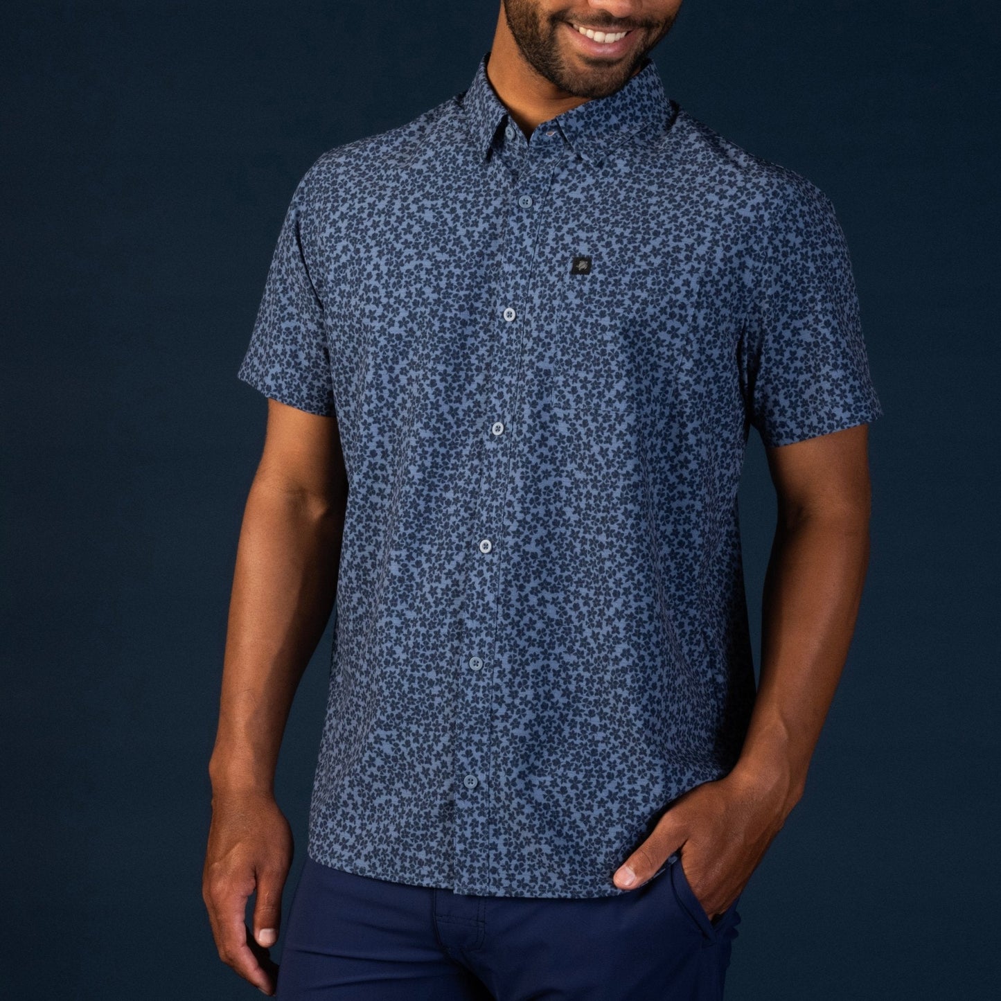 LAIRD: Men's Harbour Button Down Short Sleeve Shirt