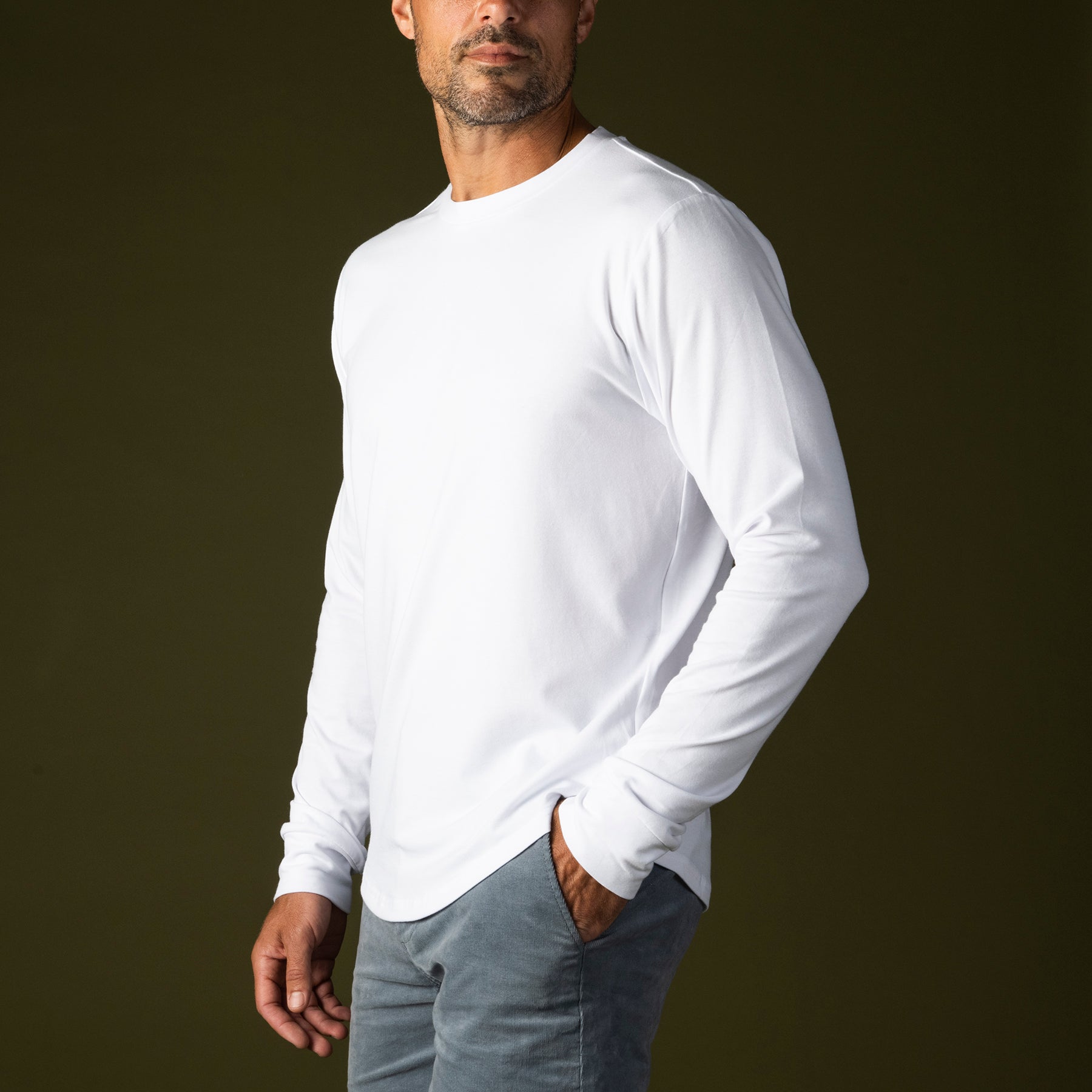 LAIRD Men's Quattro Cotton Blend Long Sleeve