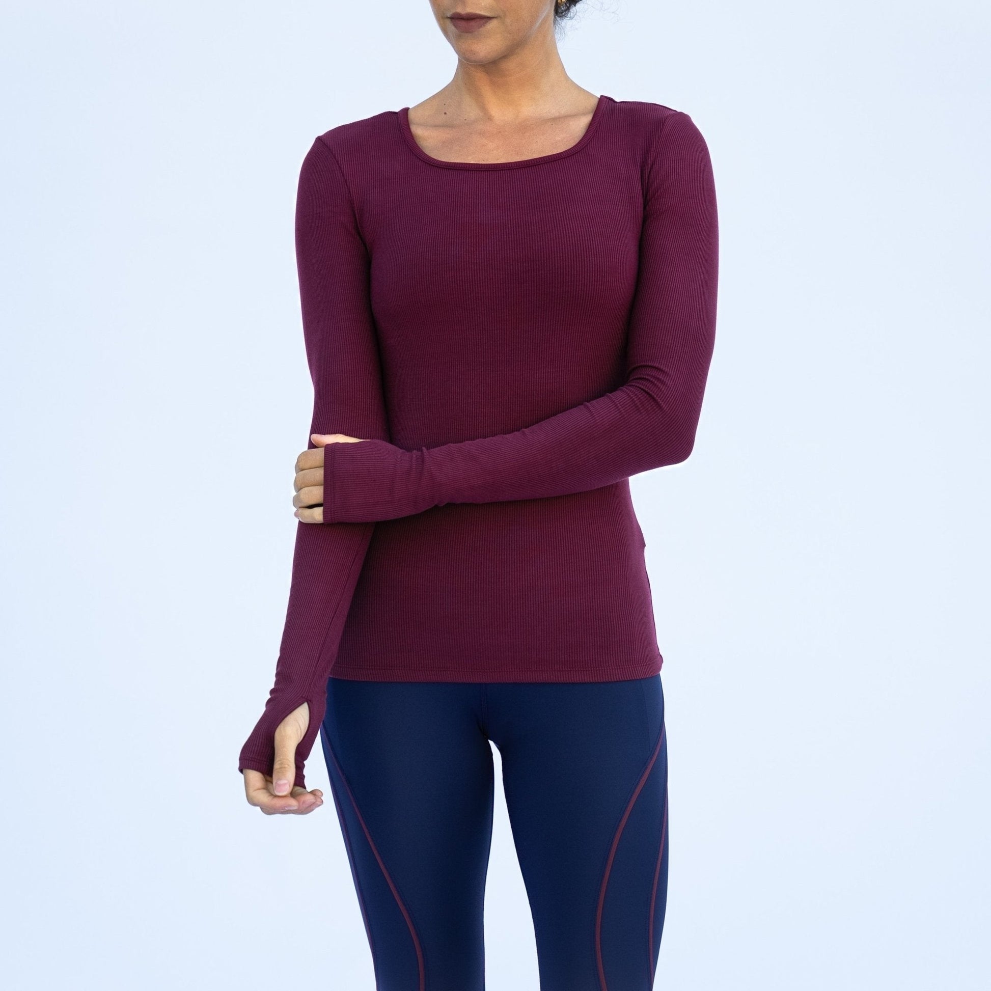 Women's Long Sleeve Keyhole Rib Top - Limited Edition - LAIRD
